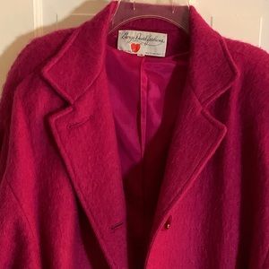 George David fashions wool coat, Womens L, fuchsia
